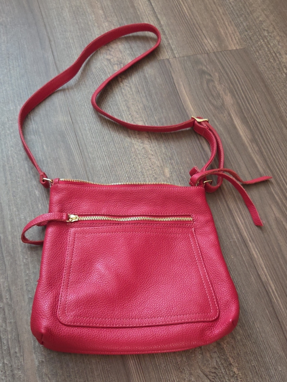 Red Leather Overland Crossbody